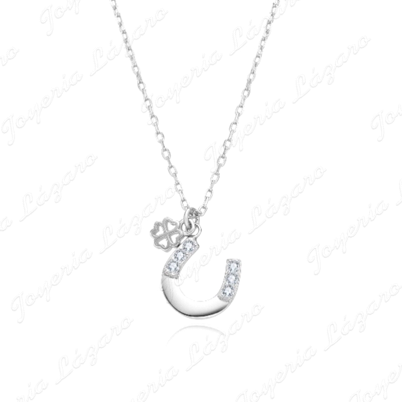 GARGANTILLA PLATA HERRADURA+TREBOL CORAZONES
