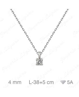 GARGANTILLA PLATA CIRCO 4MM 4 GARRAS