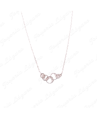 GARGANTILLA PLATA 6 CIRCULOS + CIRCONITAS