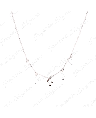 GARGANTILLA PLATA NOTAS MUSICALES