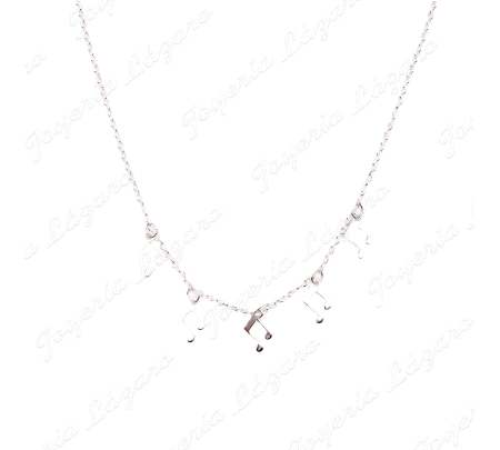 GARGANTILLA PLATA NOTAS MUSICALES