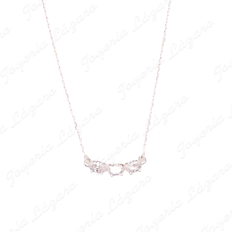 GARGANTILLA PLATA 3 CIRCONITAS GARRAS