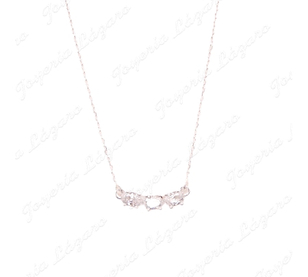 GARGANTILLA PLATA 3 CIRCONITAS GARRAS