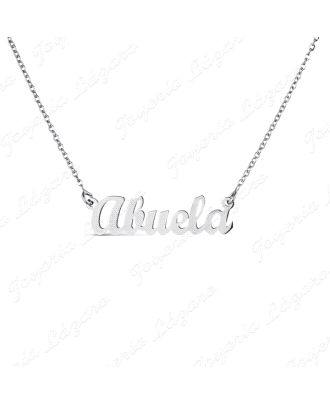 GARGANTILLA PLATA NOMBRE ABUELA