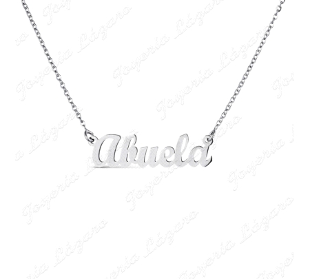 GARGANTILLA PLATA NOMBRE ABUELA