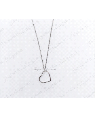 PLATA GARGANTILLA SILUETA CORAZON