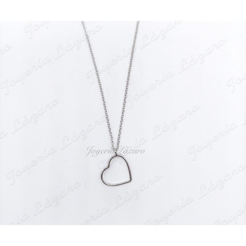 PLATA GARGANTILLA SILUETA CORAZON