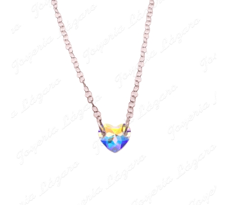 PLATA GARG. SWAROVSKI CORAZON  TRANS 16M