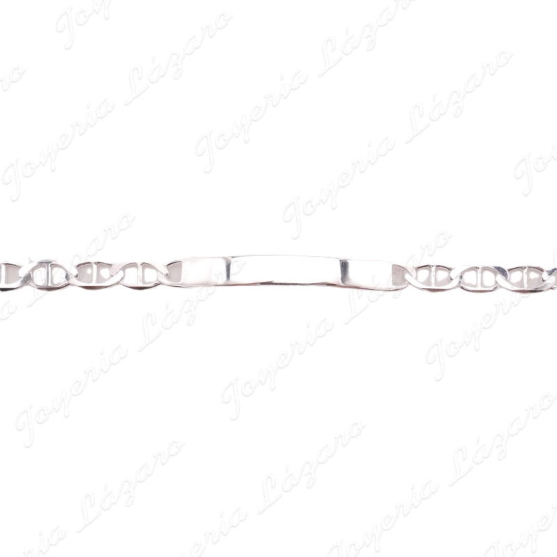 ESCLAVA PLATA  ESLABON BARCO 18,5CM 5MM