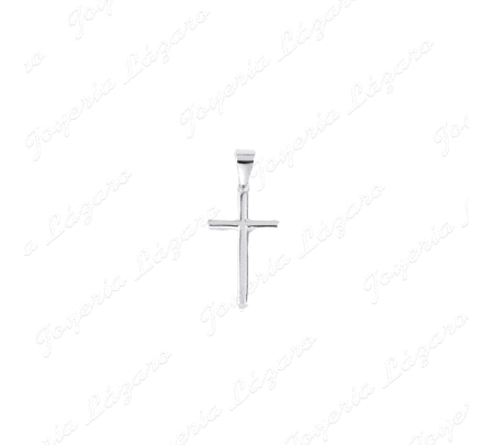 CRUZ PLATA TUBO LISA PQUEÑ
