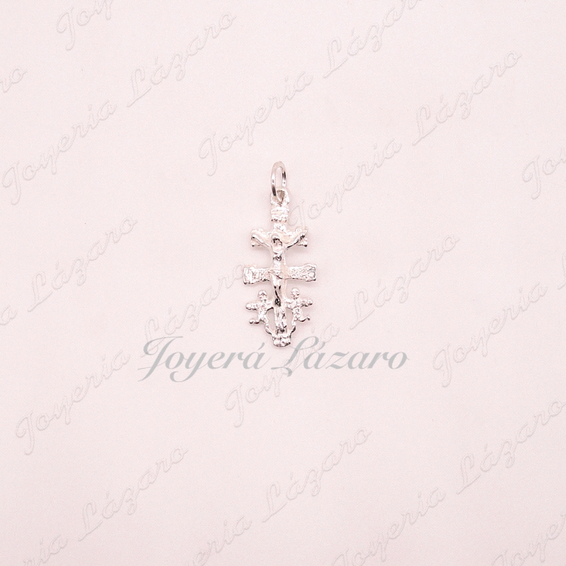 PLATA CRUZ DE CARAVACA+CRISTO RELI. GRAN