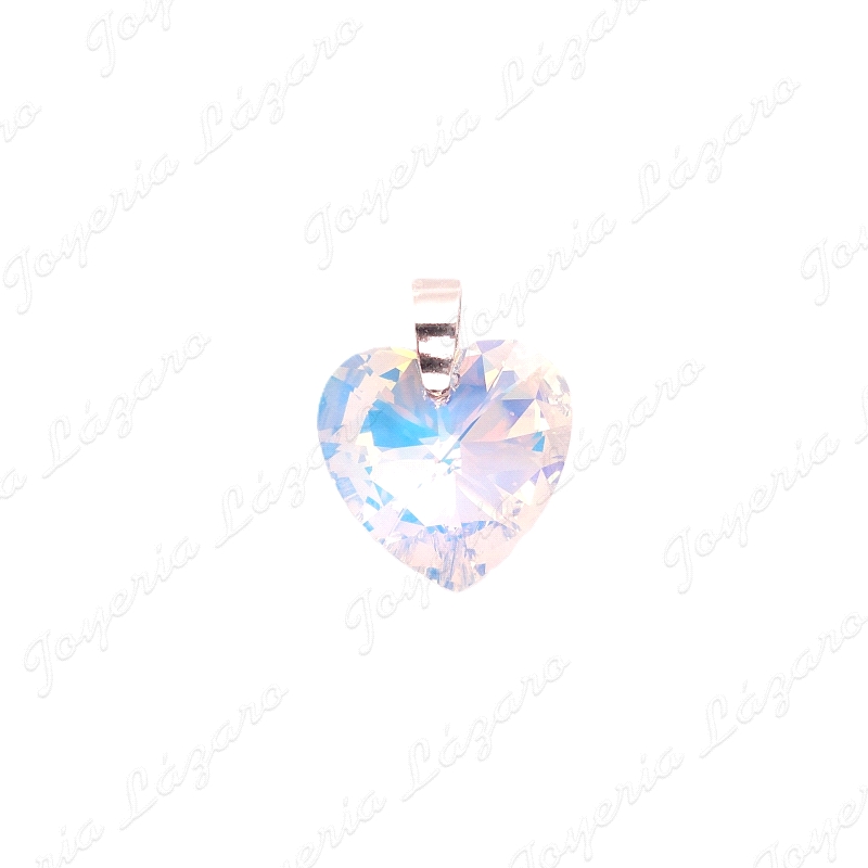 COLGANTE GR. PLATA CORAZON C. SWAROVSKI UNICO GRANDE
