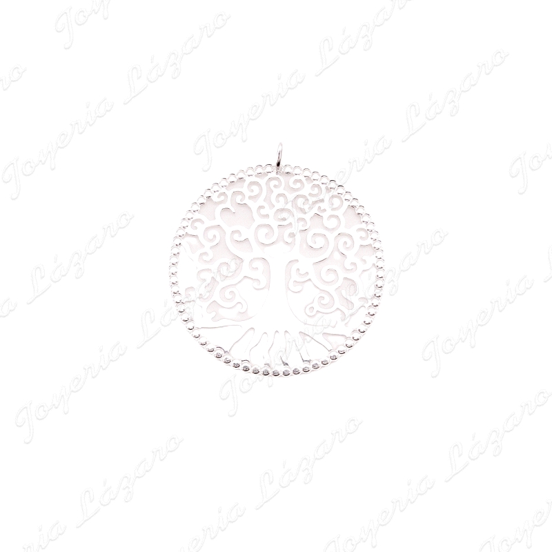 COLGANTE GR. PLATA ARBOL VIDA  CALADO 5CM