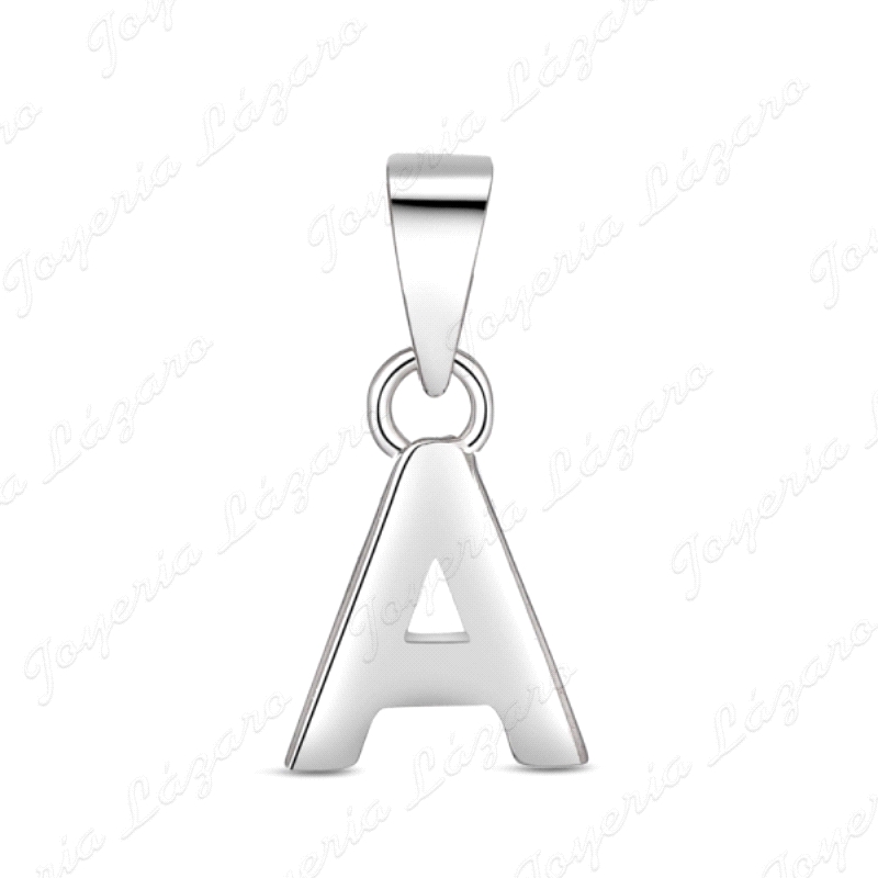 COLGANTE PLATA INICIALES 11X8MM