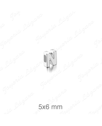 COLGANTE PLATA LETRA N 5X6MM