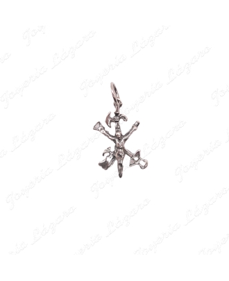 COLGANTE PLATA EMBLEMA LEGIOS CRISTO 24X14