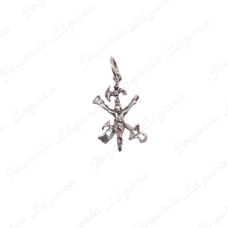 COLGANTE PLATA EMBLEMA LEGIOS CRISTO 24X14