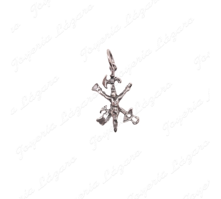COLGANTE PLATA EMBLEMA LEGIOS CRISTO 24X14