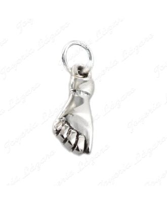 COLGANTE PLATA RODIADA PUÑO 14MM