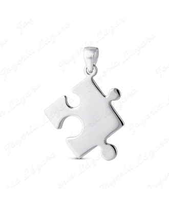 COLGANTE PLATA RODIADO PUZZLE 15MM