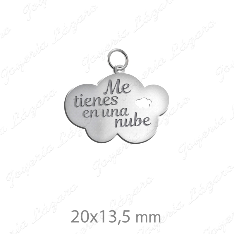 COLGANTE PLATA NUBE, ME TIENES EN UNA NUBE