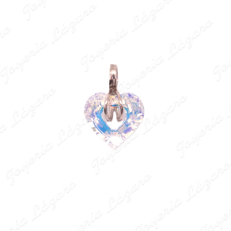 PLATA COLG. SWAROVSKI CORAZON TALADRO 17