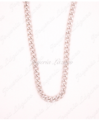 CADENA PLATA BARBADA CIERRE ESLABON