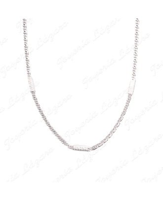 CADENA 60 CM. PLATA  TRAMOS GRECA