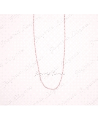 PLATA CADENA 50 CM. BOLAS TALLA