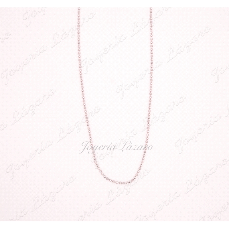 PLATA CADENA 50 CM. BOLAS TALLA