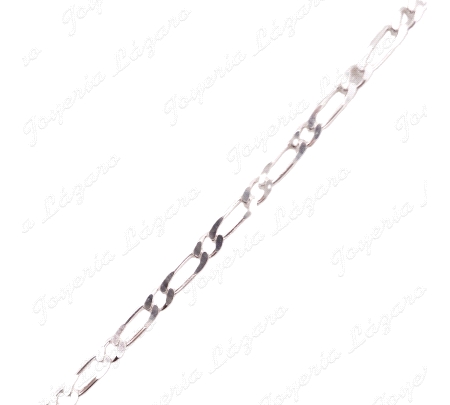 CADENA 40CM. PLATA PLANA 3X1 3MM