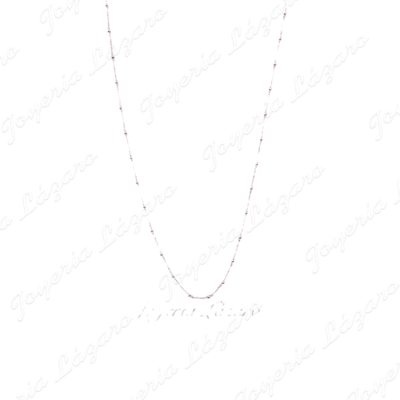 CADENA 38.5+5 CM. PLATA BOLITAS