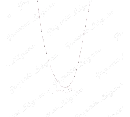 CADENA 38.5+5 CM. PLATA BOLITAS