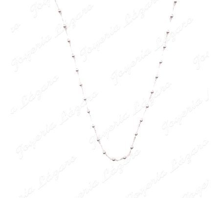 CADENA 45 CM. PLATA BOLAS 3MM