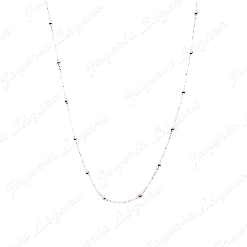 CADENA 45 CM. PLATA BOLITAS
