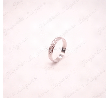 ALIANZA PLATA 4MM FACETADA ESTRELLA