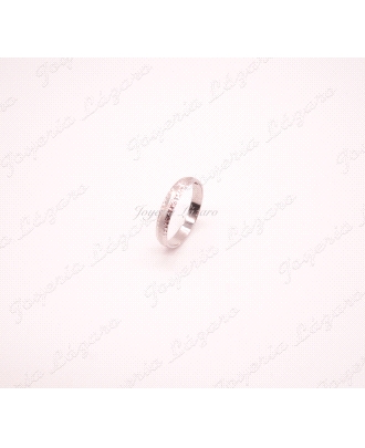 PLATA ALIANZA 4MM CENTRO RAYADO