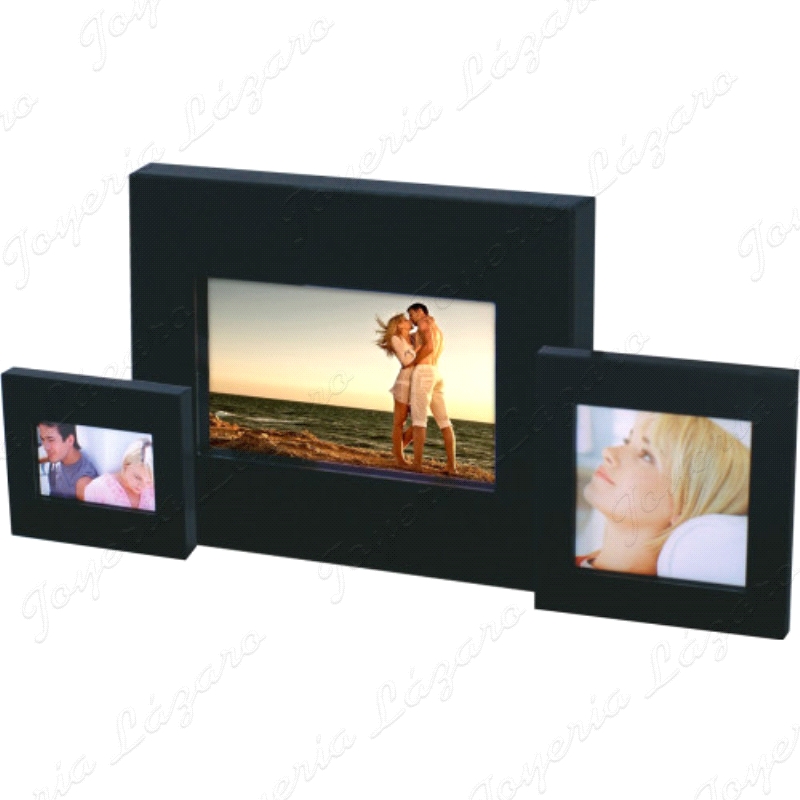 VARIOS ARTICULO DE REGALO MARCO MULTIPLE 3 FOTOS COLOR MARRON