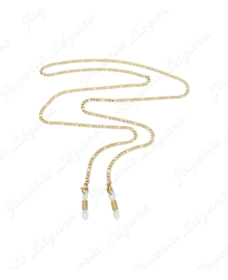 ACERO CADENA GAFAS/MASCARILLA DORADA 80CM