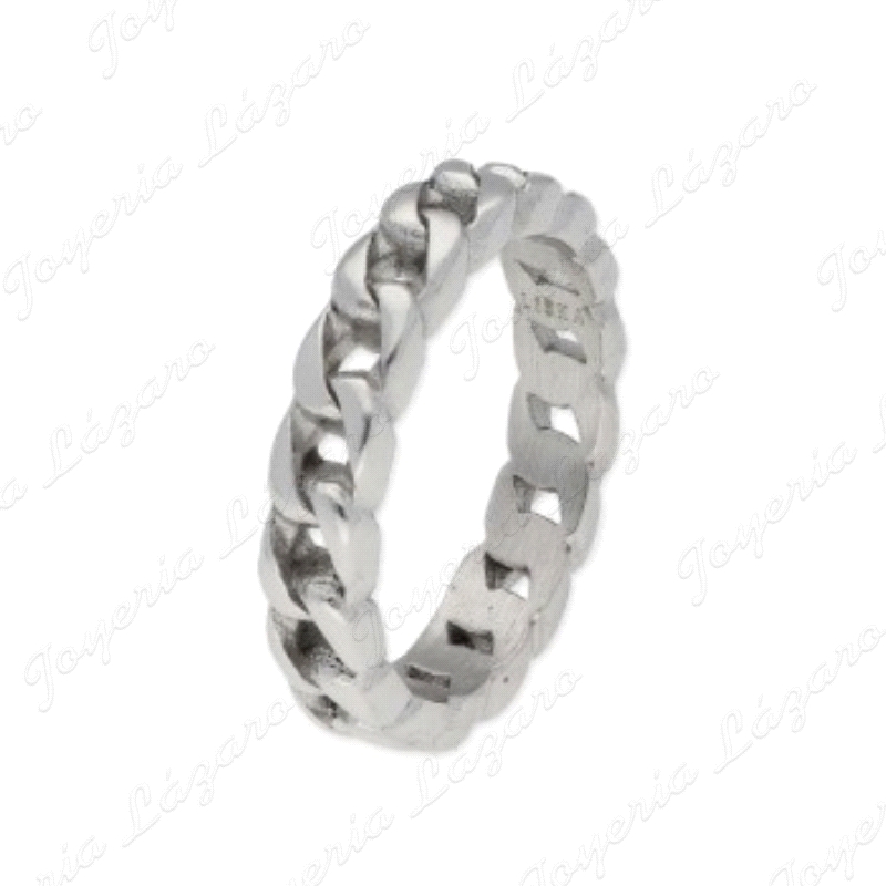 SORTIJA ACERO CADENITA