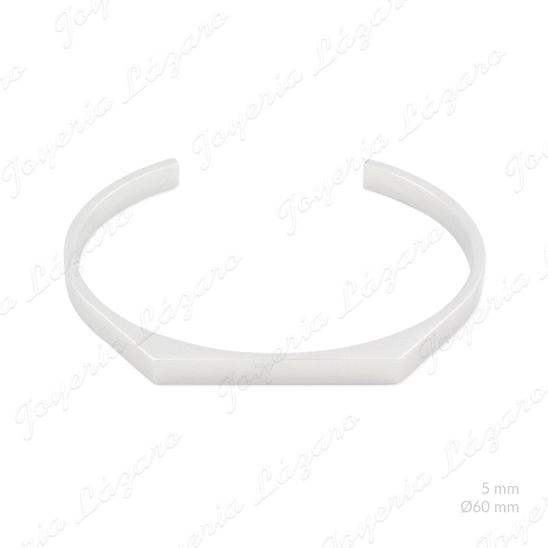 PULSERA ACERO BRAZALETE SUPERIOR PLANO ABIERTO