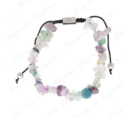PULSERA ACERO CUARZO AMATISTAS
