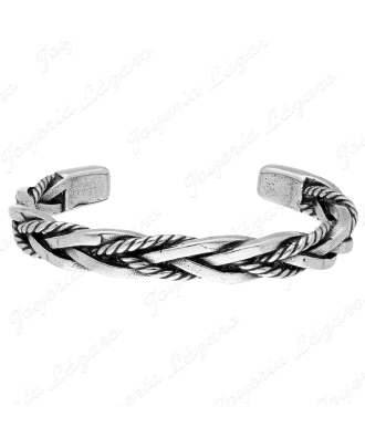 PULSERA ACERO BRAZALETE TRENZADO