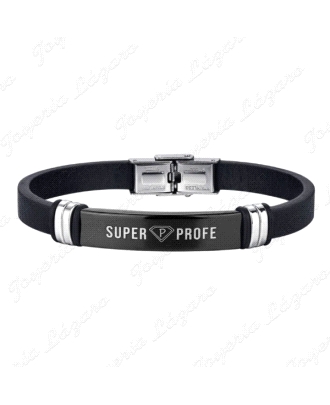 PULSERA ACERO/PIEL SUPER PROFE