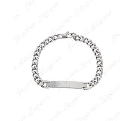 ACERO PULSERA LISKA BBD PLACA