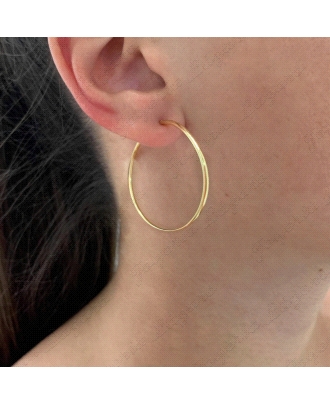 PEND. AROS ACERO DORADO 15X25MM