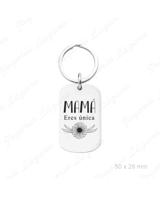 LLAVERO ACERO MAMA ERES UNICA