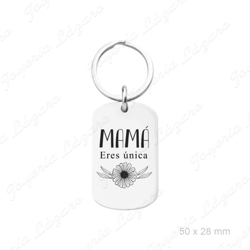 LLAVERO ACERO MAMA ERES UNICA