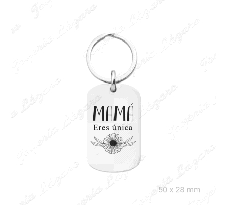 LLAVERO ACERO MAMA ERES UNICA