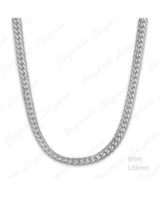 CADENA 55 CM. ACERO CUBANA 6MM